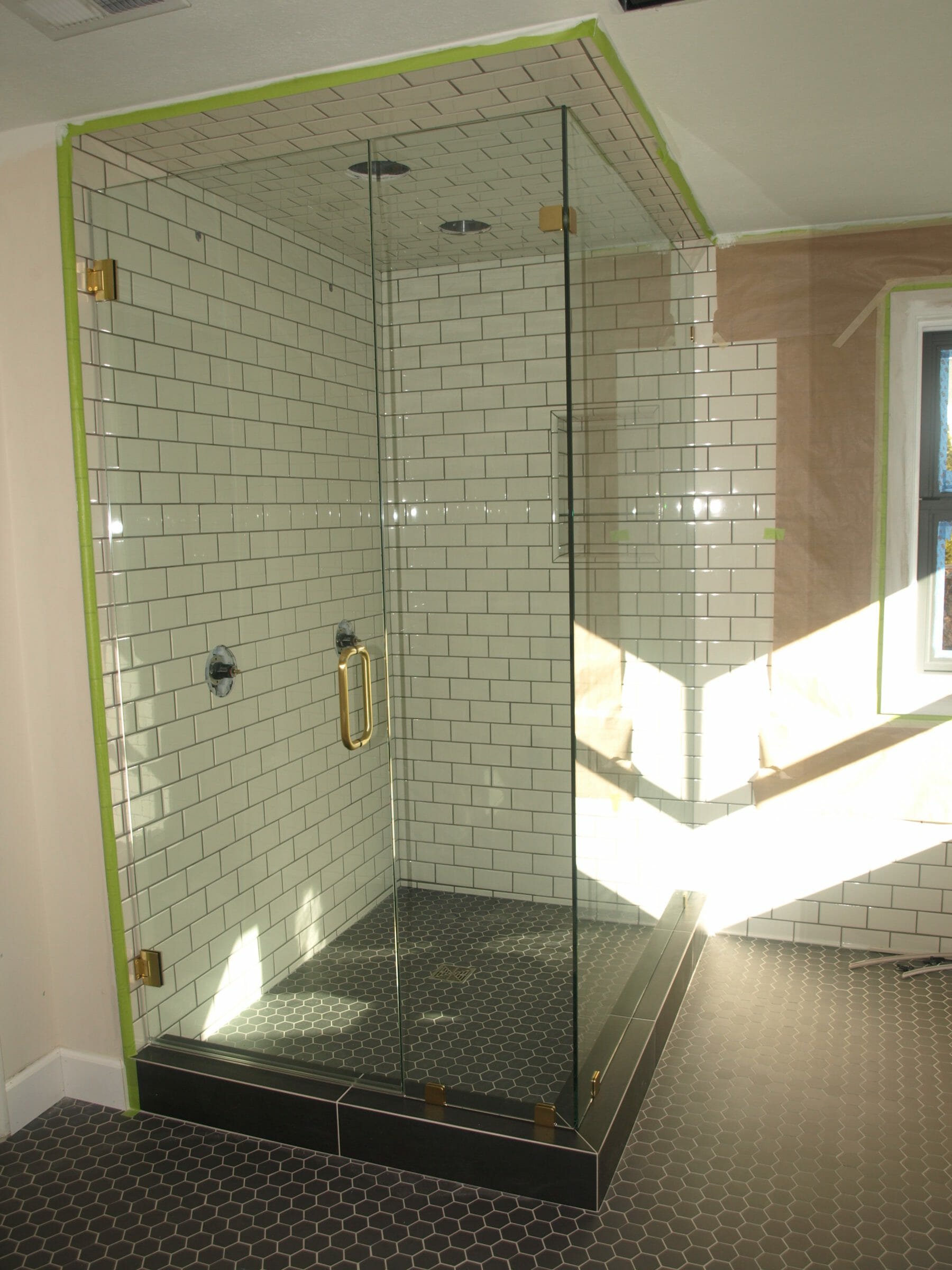 glass shower door enclosure