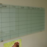 Glass Whiteboard with Project Grid