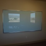 Silver Trimmed Glass Whiteboard