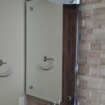 Mirror Front Cupboard Stone Accents