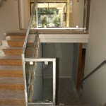 Framed Glass Wall for Stairs
