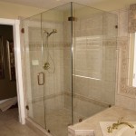 bathroom remodel with custom glass shower doors
