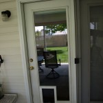 Porch Glass Door with Dog Door