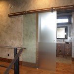 Opaque Rolling Glass Door