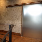 Custom Rolling Opaque Glass Door