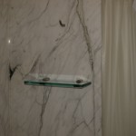 Detailed Photo of Glass Shower Shelf
