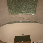 Custom Bathroom Glass Shelving