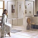 Elegant White Shower with Custom Door