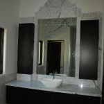 Mirror over Stone Counter